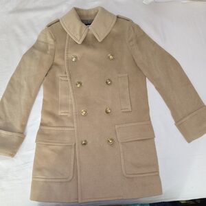 Men's Tan Double-Breasted Coat